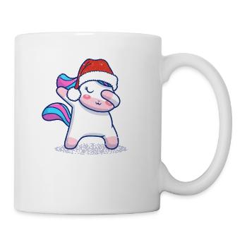 Dabbing Unicorn Santa Claus Hat Christmas - Mug - white - Right