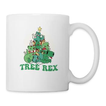 Dinosaure de Noël Rex Pyjamas Drôle - Mug blanc - blanc - Droite