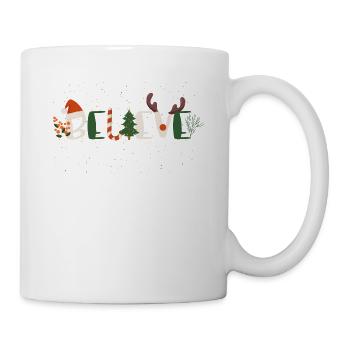Believe Christmas Weihnachtsmann Xmas Baum Rentier - Tasse - Weiß - Rechts