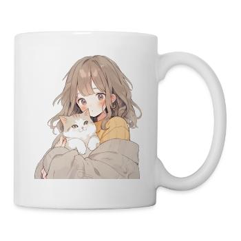 Anime and Cats Kawaii Girl Anime - Mug - white - Right