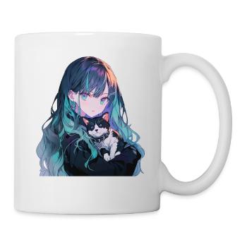 Anime and Cats Kawaii Girl Anime - Mug - white - Right