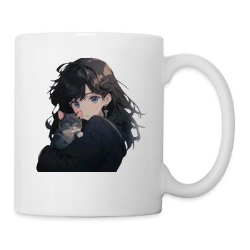 Anime and Cats Kawaii Girl Anime - Mug - white - Right