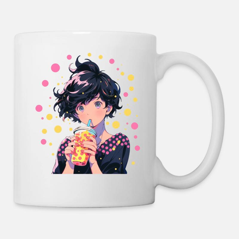Anime and Boba Bubble Tea - Tasse - Weiß