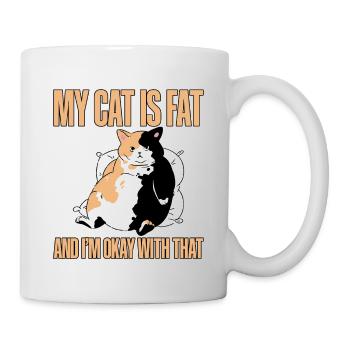 Mon chat est gros et je suis d’accord avec ça 2 - Mug blanc - blanc - Droite