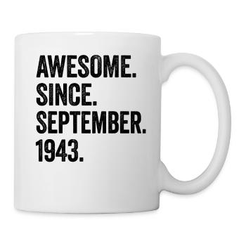 80 Years Old Awesome Since September 1943 80th - Mug - white - Right