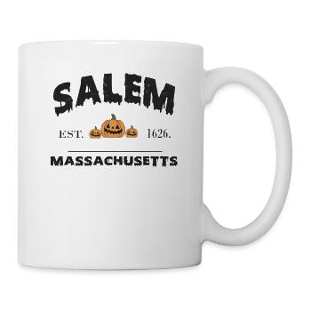 Salem 1626: Gruseliger Retro Halloween-Style - Tasse - Weiß - Rechts