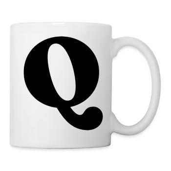 Buchstabe Q - Tasse - Weiß - Rechts