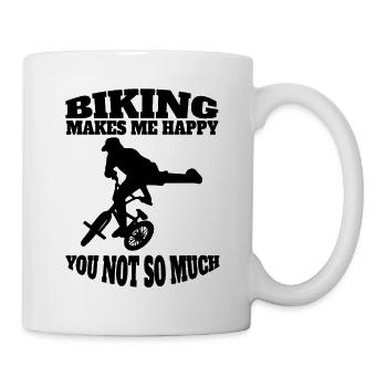 Fahrrad Radfahrer Radeln Fahrradfahrer Radfahren - Tasse - Weiß - Rechts