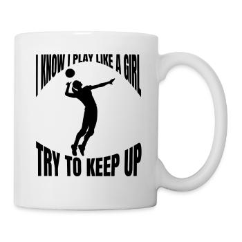 Volleyball Cadeau Volleyball Joueur Volleyball de plage - Mug blanc - blanc - Droite