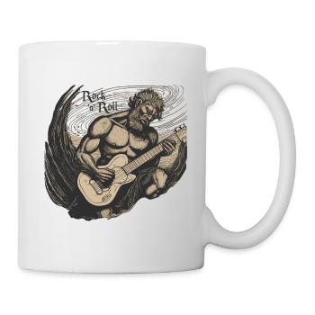 Man Playing Electric Guitar Rock 'n' Roll - Mug - white - Right