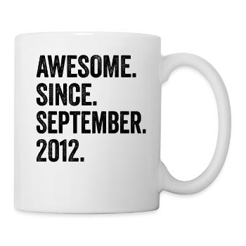 11e anniversaire 11 ans génial depuis septembre - Mug blanc - blanc - Droite