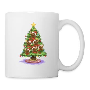 Bouledogue Français Arbre de Noël Chien Père Noël - Mug blanc - blanc - Droite