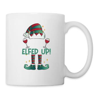 Let's Get Elfed Up Funny Drinking Christmas Elf - Mug - white - Right