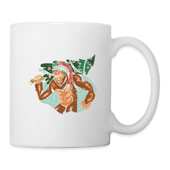 Bigfoot Wear Christmas Tree Lights Xmas - Mug - white - Right