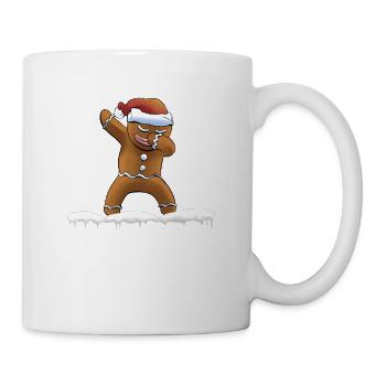 Tupfen Lebkuchen Weihnachtsmann Mütze Weihnachten - Tasse - Weiß - Rechts