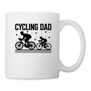 Cycling Dad: Sporty bike design for dads - Mug - white - Right