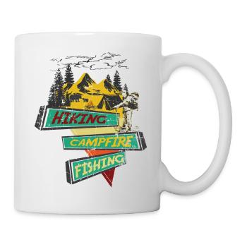 Hiking Campfire Fishing - Mug - white - Right