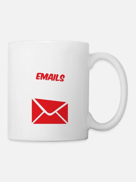 Aucun de vos e-mails ne me trouve bien 4 - Mug blanc - blanc