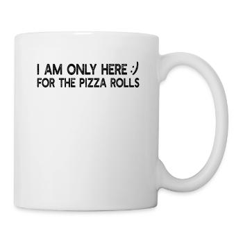 Je ne suis là que pour les rouleaux de pizza - Funny Pizza - Mug blanc - blanc - Droite