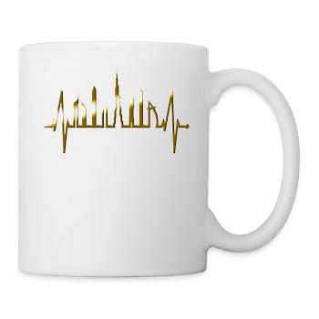 Dubai Skyline Heartbeat Burj Khalifa Silhouette - Mug - white - Right