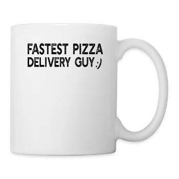 Funny Pizza Guy - Fastest pizza delivery guy - Mug - white - Right