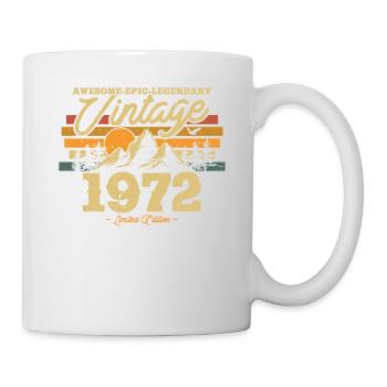 Vintage 1972 Birthday Gift - Mug - white - Right