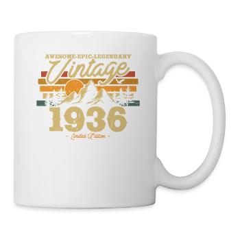 Vintage 1936 Cadeau d’anniversaire - Mug blanc - blanc - Droite