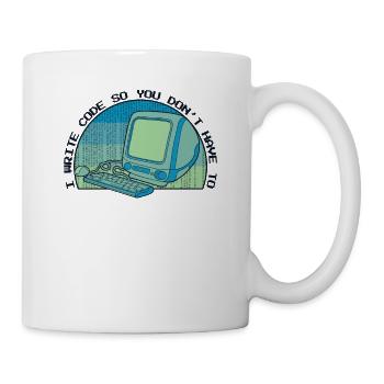 I Write Code So You Don't Have To Developer - Tasse - Weiß - Rechts