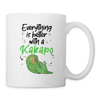 Alles besser mit Kakapo Neuseeland Papagei - Tasse - Weiß - Rechts