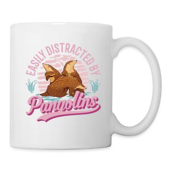 Easily distracted by Pangolins - Mug - white - Right