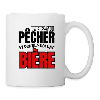 amenez-moi pêcher et donnez-moi une bière - Mug blanc - blanc - Droite