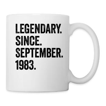 40e anniversaire 40 ans légendaires depuis septembre - Mug blanc - blanc - Droite