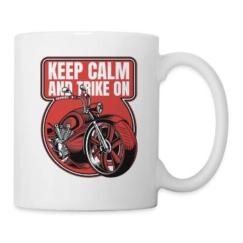 Restez calme et trike sur une moto tricycle - Mug blanc - blanc - Droite
