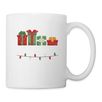 Arrêtez de regarder mon colis Noël drôle - Mug blanc - blanc - Droite