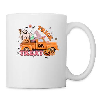 Creepy Retro Halloween Design: Trick or Treat - Mug - white - Right