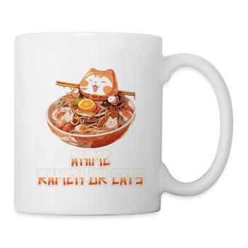 Easily distracted by Anime Ramen or Cats - Tasse - Weiß - Rechts