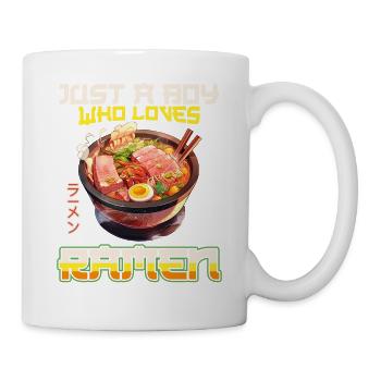 Just a Boy who loves Ramen Nudeln - Tasse - Weiß - Rechts