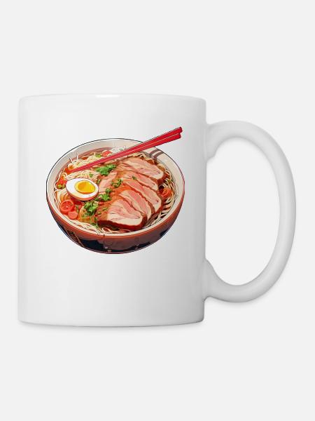 Anime Ramen Nudeln - Tasse - Weiß