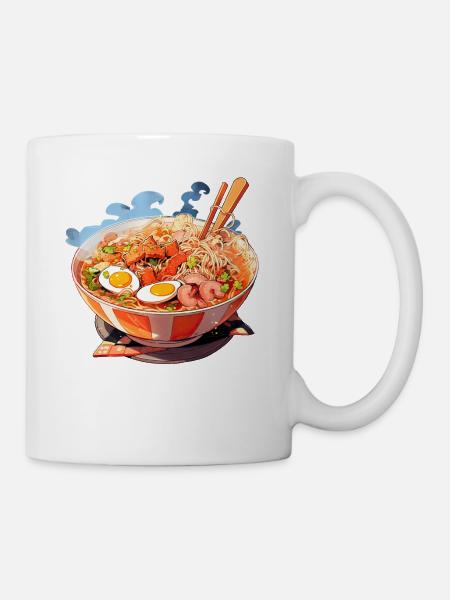 Anime Ramen Nudeln - Tasse - Weiß