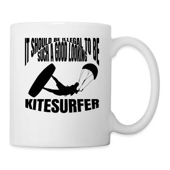 Kitesurfer Windsurfer Kitesurf Planche à voile - Mug blanc - blanc - Droite