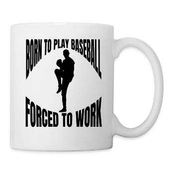Baseball Baseballspieler Baseballteam Baseballer - Tasse - Weiß - Rechts