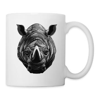 Nashorn Portrait - Tasse - Weiß - Rechts