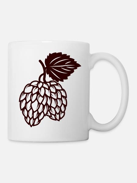 tannenzapfen - Tasse - Weiß