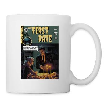 Retro Horror Comic - Das erste Date - Tasse - Weiß - Rechts
