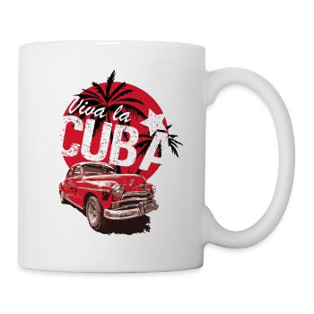Viva la Cuba - Cuban car, Holyday T-Shirt - Mug - white - Right