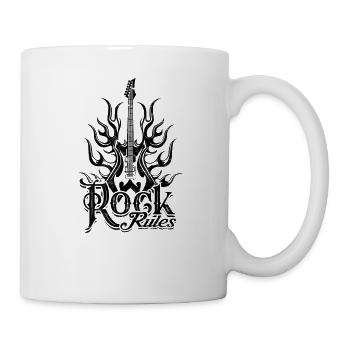 Rock Rules - Musikgenre - Mug blanc - blanc - Droite