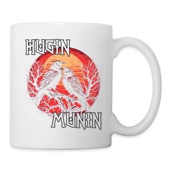 Valhalla | T-shirt Viking Warrior | Corbeau d’Odin - Mug blanc - blanc - Droite
