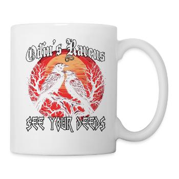 Shadow Raven | Raven God T-Shirt | Odin's Ravens - Mug - white - Right