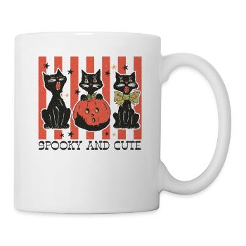 Creepy Halloween Retro Design: Spooky and Cute - Mug - white - Right