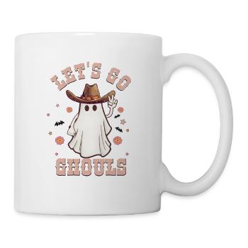 Funny Spooky Halloween Gift Let's Go Ghouls - Mug - white - Right
